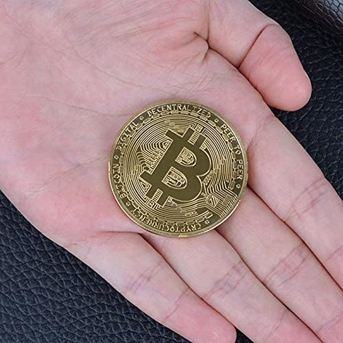 1 komad kreativnog suvenira Zlatna kolekcija Bitcoin Coin kolekcija Bitcoin kolekcija Fizička komemorativna kovanica ruža