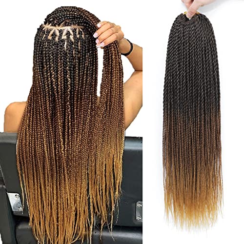 Kukičana kosa za crne žene - 18 inča i 22 inča, 8 paketa senegalske heklane kose prethodno uvijene u petlju, 35 pramenova/pakiranje