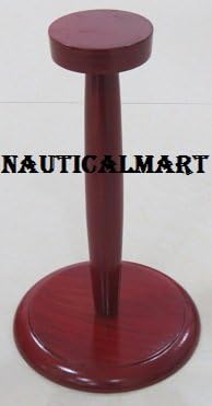 Nauticalmart 14 Srednjovjekovna kaciga drveni zaslon Stand u crvenom