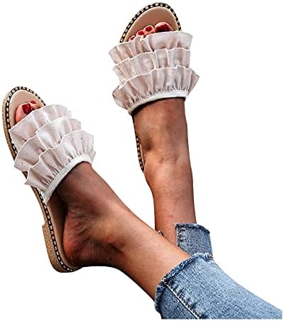 Sandale širokih nogu; modne ženske casual cipele; prozračne vanjske jednobojne papuče