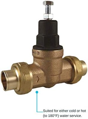 Gotovina ACME 3/4 inča EB45 znoj dvostruki sindikalni tlak regulirajući ventil, 45 psi, 23889-0045