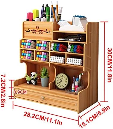 N/Organizator drvenog stola Multifunkcionalni kutija za olovke Box Desktop Station Station Office Supply Supply Star