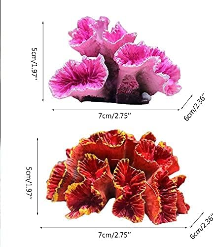 Cvjetni ukrasi koraljnog grebena u akvariju od 95-a, kreativni imitacijski dekor koraljnog grebena od smole, šareni pejzažni