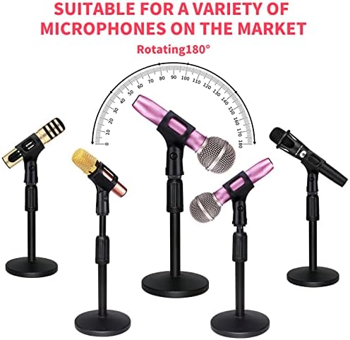 Postolje za mikrofon, postolje za mikrofon podesivo stolno metalno postolje za mikrofon s mikrofonom za mikrofon i drugom