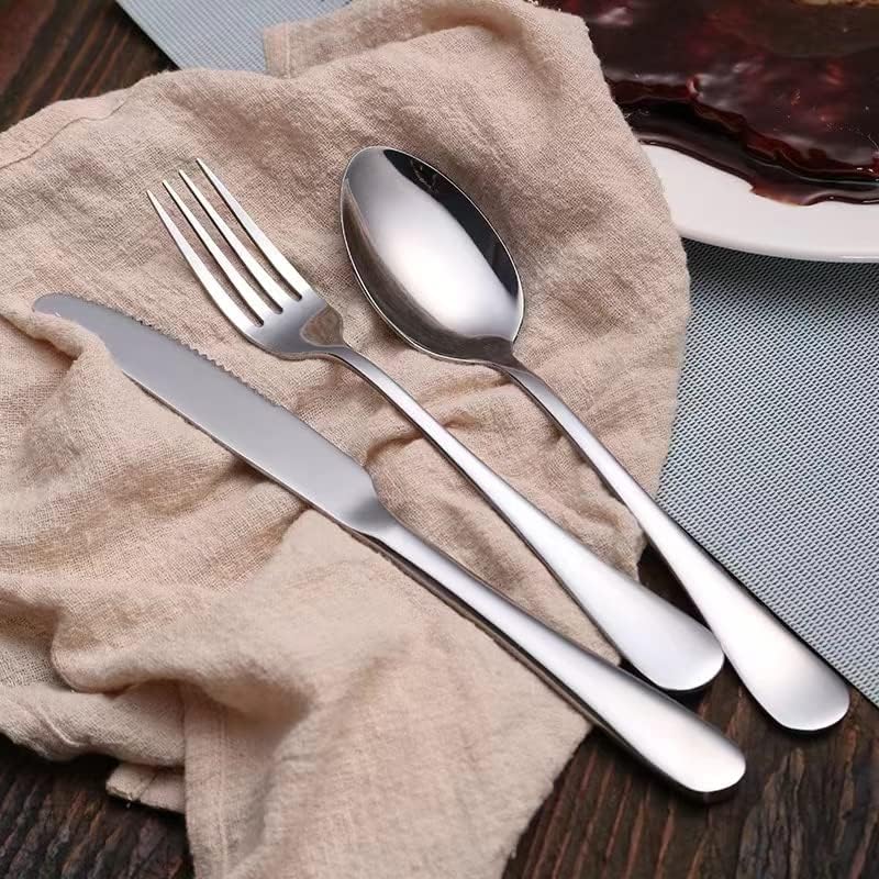 4pcs vilice za večeru od nehrđajućeg čelika pribor za jelo srebrne vilice za kućnu kuhinju restorana