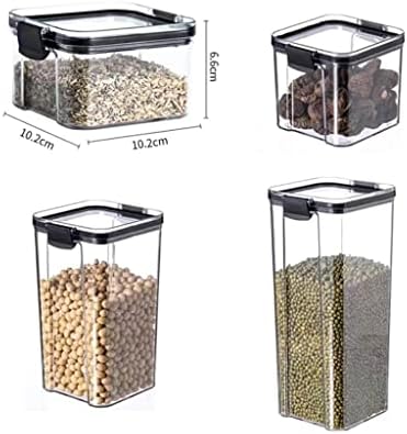 ; 4pcs kuhinjski spremnici kutija za začine organizator staklenke za skladištenje žitarica staklenka za rasute proizvode