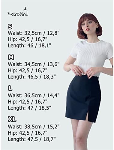 Retrobird ženska i koketna mini suknja sa bočnim prorezom i visokim strukom - savršena za izradu izjave