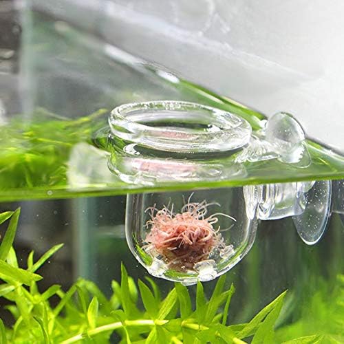 Akvarijska hranilica za crvene crve prozirna usisna čaša za akvarij posuda za hranjenje hrane za hranjenje škampa