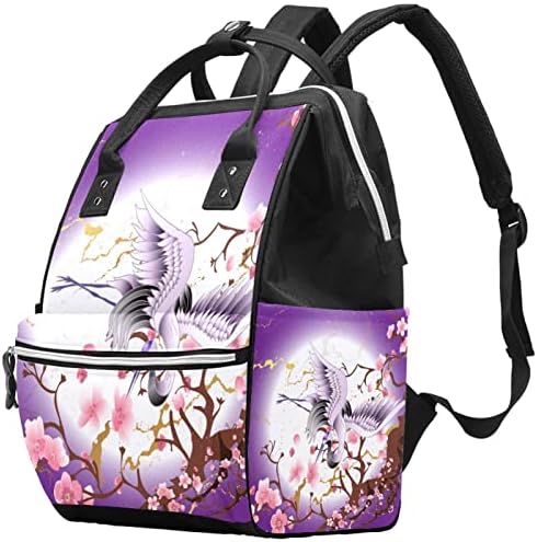 Guerotkr putuju ruksak, ruksak vrećice pelena, ruksak pelena, stablo cvijeta i ptice dizalice