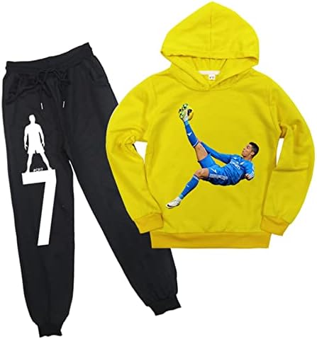 Huanxa Kids Cristiano Ronaldo Sweatshirts Pulover Hoodies i SweatPants sets-kasualne odjeće s dugim rukavima Tracksuit za