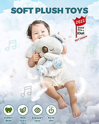Auby Baby Soother Toy, Cuddle koala plišana igračka s 15 uspavanki, 5 volumena igračaka za dječji krevetić, zvučni stroj