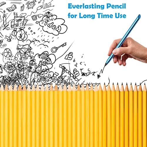 Catcan 2PCS vječna olovka za višekratnu upotrebu s 4pcs zamjenskim grickalicama, izvrsna vječna olovka bez tinte neograničeno