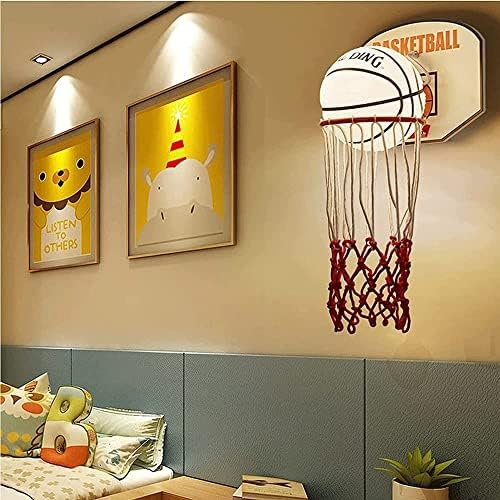 Elksdut Boy's Room Dekoracija zidna svjetla, košarkaške svjetiljke u košarci s kreativnošću sa staklenim lopnim nijansama,