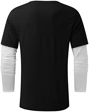 XXBR Muška patchwork majice s dugim rukavima jeseni hipster Crewneck Street casual manee vrhovi atletski sportski mišićni
