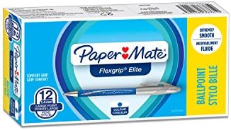 Papir Mate Flexgrip Elite Ballpoint olovke | Velika točka | Plava | Uvlačivo | 12 brojanja
