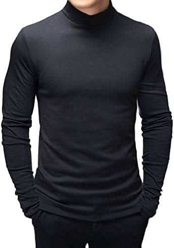 Muške modne majice s imitacijom kornjače, majice s termalnim donjim rubljem s dugim rukavima; osnovni pulover