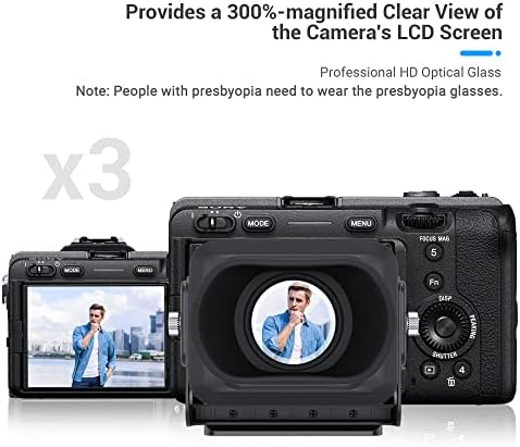 FX30 FX3 kamera LCD tražilo, Profesionalno pretraživanje kamere 3x Magloge zaslona Sunshade Hood s uklonjivim ARCA-tipama