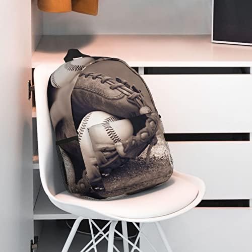 PSVOD Baseball i rukavica ruksaka, Unisex Casual Laptop ruksak, koledž ruksaka, putovanja, rad i škola