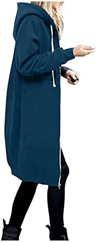 Kapuljača casual kaput dame park dugi rukavi jesen fit poliester hoodie solidna udobna kapuljača s patentnom patenskom odjećom