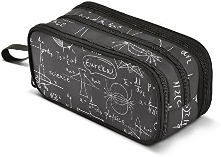Gedako veliki kapacitet olovka Slučaj 3 odjeljci olovka case platno vrećice matematička jednadžba formula make-up olovka