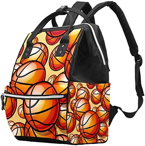 Sportski košarkaški uzorak narančasta pelena ruksak baby pelena pelena vrećice za presvlačenje multi funkcije torba za putnički