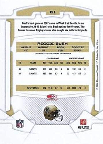 2008 Leaf Rookies and Stars 61 Reggie Bush NM-MT New Orleans Saints Službeni NFL nogometni trgovačka karta