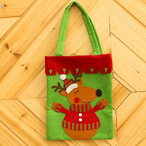 Hemoton 4PCS božićni filc poklon torba predstavlja košaru prijenosni vjenčani bombon torbica vreća za vrećicu za božićnu