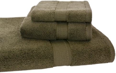 Kolekcija uzgajivača tekstila u domaćinstvu 100-postotna nula-twist pima pamučni set ručnika za kupanje s 3 komada, mahovina
