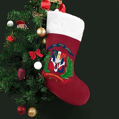 Grb dominikanske božićne čarape božićne čarape torbica kuća obiteljski božićni dekor