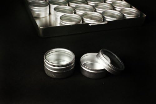 20pcs 1-1 / 4 kutija set limenki Aluminijski spremnici limene limenke organizator s prozirnim poklopcem nakit