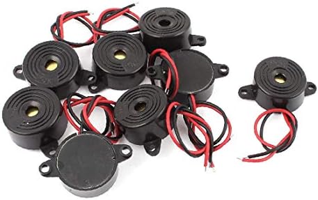 8 kom 24VDC, 2-žični minijaturni elektronički zvučni signal u crnoj boji (8 piezo elemenata 24VDC), 2-kabelski minijaturni