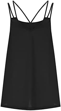 Ženski modni ljetni topovi 2023, jednobojna udobna široka majica s izrezom u obliku slova u, bluza bez rukava, ležerni topovi