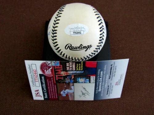 Randy Gumpert Mantles 1. Jim LONBORG HR 536 Potpisan auto -plašt 7 bejzbol JSA - Autografirani bejzbols