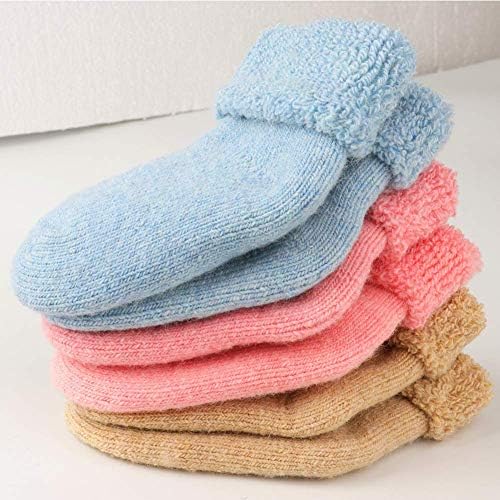 Duge vune čarape za bebe debele vune - super tople meke zimske solidne boje casual čarape za djevojčice dječake