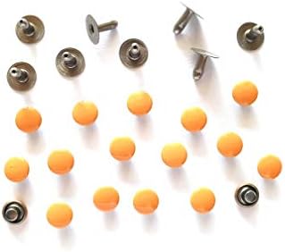 100 set mali okrugli stud zakovica veličina 6 mm narančaste boje