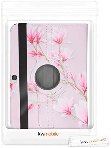 KWMobile 360 ​​° futrola kompatibilna sa Samsung Galaxy Tab 3 10.1 P5200/P5210 - Kožni poklopac za tabletu s kožom PU - magnolija