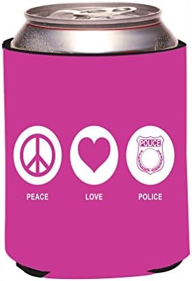 Rikki Knight RKWS-42183 Mir ljubavi policija ružičasta ružičasta boja dizajna Can/soda pića hladnjak