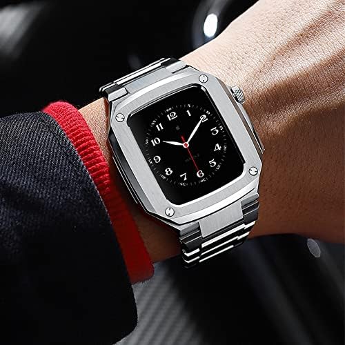 Modband Metal kućište+remen za serije Apple Watch Band 4 5 6 SE 7 8 45 mm 44 mm narukvica od nehrđajućeg čelika za IWatch