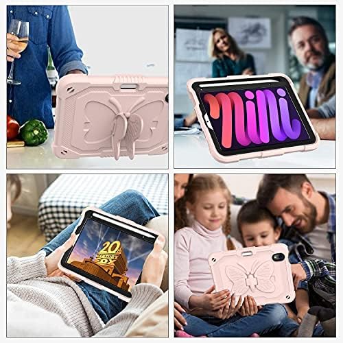 Slučaj za iPad Mini 6 s tabletama za tablete za djevojčice za djevojčice 2 u 1 teškim robusnim poklopcem pokrova puni zaštitni