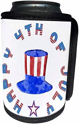 3Drose sretan 4. srpnja Patriotic Dan American Dana neovisnosti. - Omota za hladnjak za hladnjak