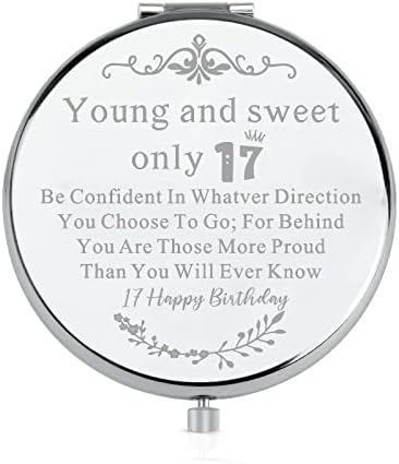 17 poklona 17. Rođendan kompaktno ogledalo sedamnaest rođendanskih poklona 17. rođendan poklon kompaktno Džepno Ogledalo