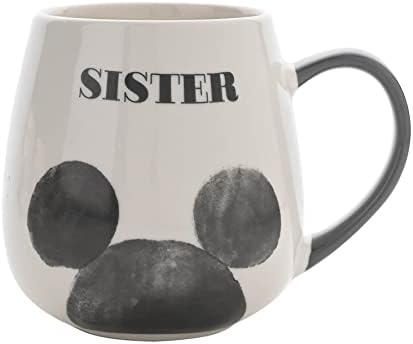 Disney Mickey Mouse tematski klasični sestrinski šalica s crnom ručkom i prekrasnom poklon kutijom - Službeno licencirano