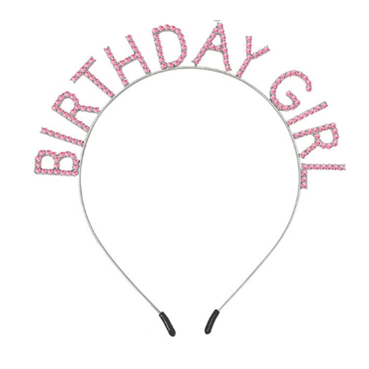 Traka za glavu za rođendansku djevojku, rođendanska tijara za žene, Pokloni za djevojčice Sretan rođendan za žene, Slatki