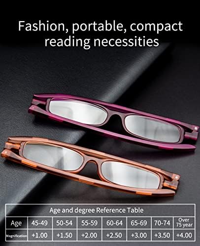 * 4 pakiranja naočala za čitanje s blokiranjem plavog svjetla za žene i muškarce, sklopive lagane modne prijenosne kompaktne