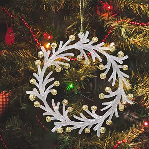 Pribor za božićne ukrase Privjesak Prozirni akrilni privjesak za božićno drvce Božićni ukras pahuljica privjesak ukras za