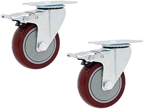 Nhoss 3 inčni srednji tip PVC usmjeravanja kolica kolica s kočnicama s nošenim mute medvjedom 100 kg PCS Industrijski kotači