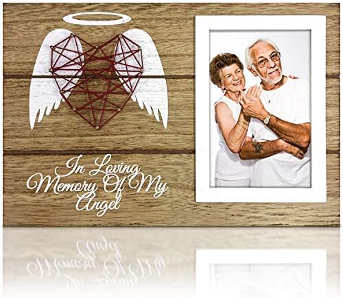 Oakiway Memorial Darovi - poklon za simpatiju okvira drvene slike, 4x6 okvir za fotografije u sjećanju na voljenu osobu,