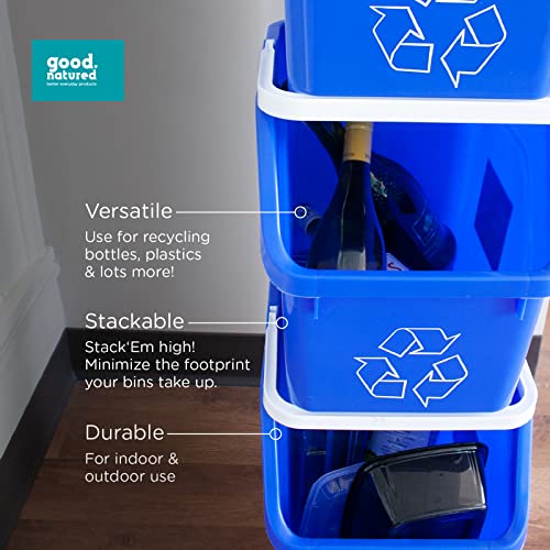 dobroćudni praktični reciklažni spremnik, 6 galona / 25 litara – kuhinjski ili uredski spremnik za recikliranje koji se može