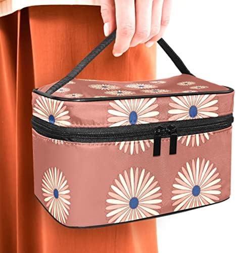 TBOUOBT Pokloni za muškarce Žene šminke Torbe toaletne torbice Male kozmetičke torbe, Daisy Vintage Flower