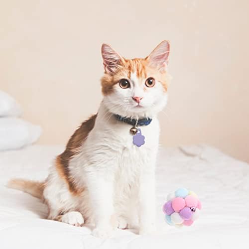 Ipetboom plišane meke igračke plišane mačke igračke kuglice zvono: 3pcs meke nejasne kuglice s zvonom interaktivne mačke